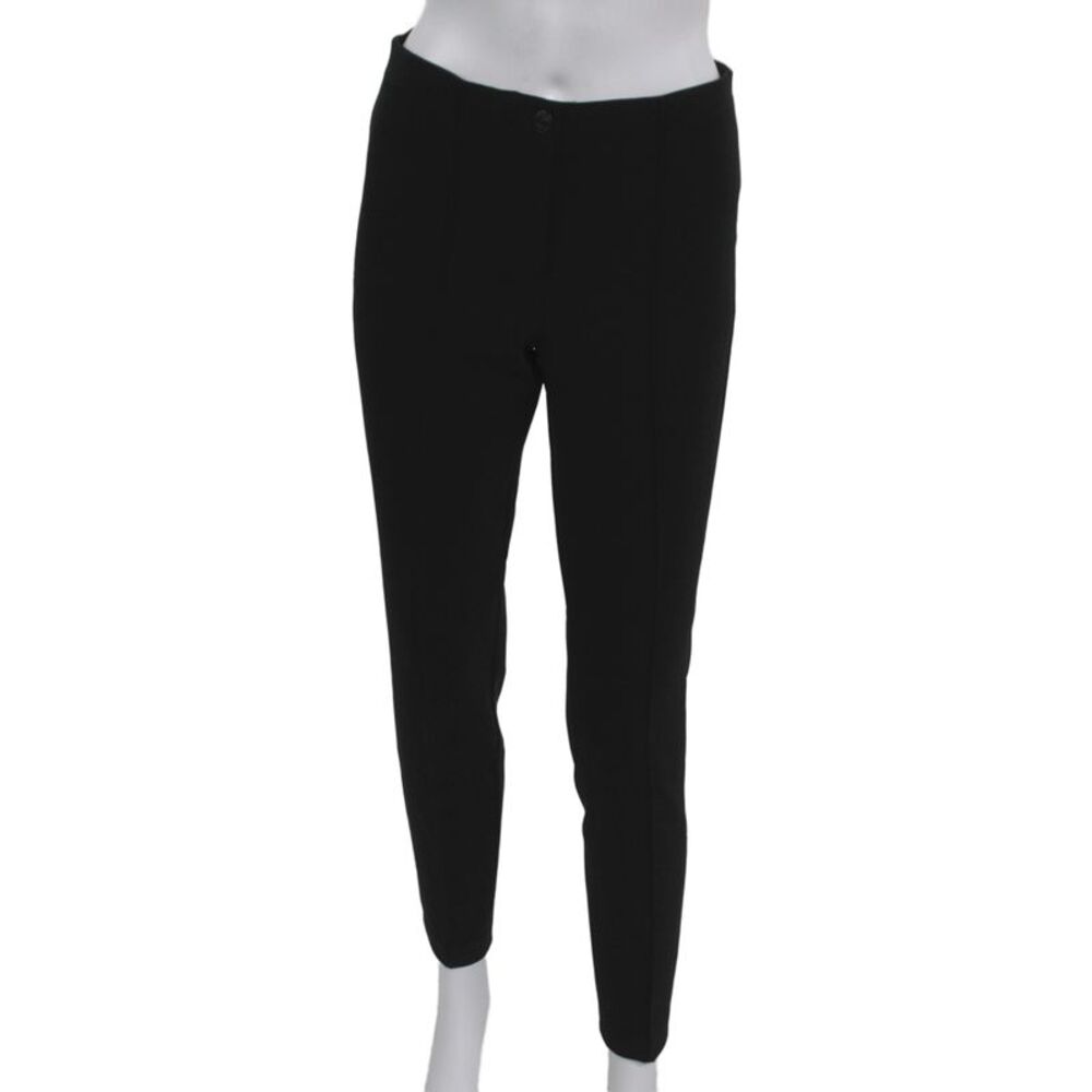 Cambio Womens Ankle Pants Black Polyamide Solid Button Size S